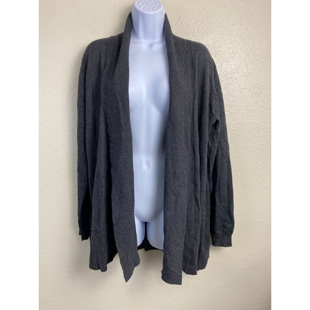 Marine Layer Open Front Knit Cardigan Gray Cashmere Wool Blend Women size‎ XL